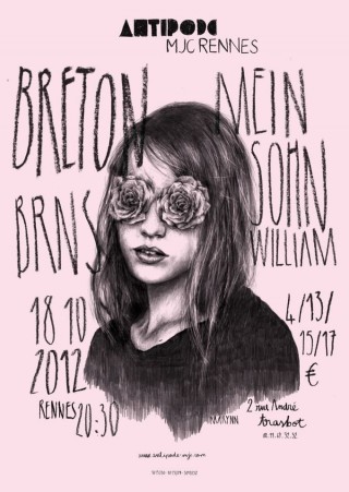 Breton, BRNS, Mein Sohn William - Antipode 18 octobre - affiche Marynn