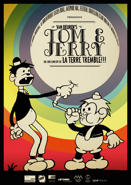 Tom et Jerry Ciné Concert La Terre Tremble !!! affiche Simon Poligné et Paul Loiseau