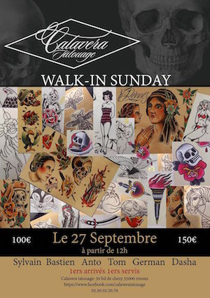 Calavera Tattoo Rennes Walkin 27 septembre Affiche