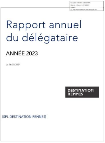 Rapport annuel du délégataire 2023